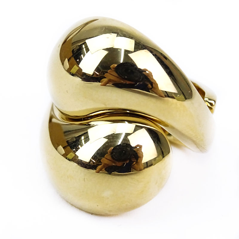 Cartier Carmelo Ying Yang 18 Karat Yellow Gold Curved Band Ring.