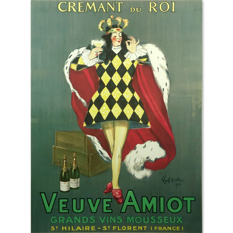 Leonetto Cappiello, French (1875-1942) "Crement du Roi" Color Lithograph Poster. 
