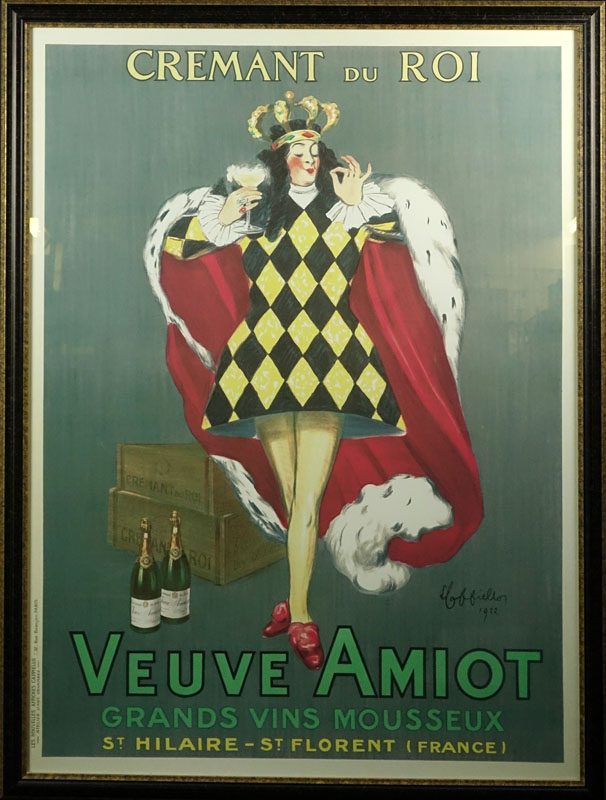 Leonetto Cappiello, French (1875-1942) "Crement du Roi" Color Lithograph Poster. 