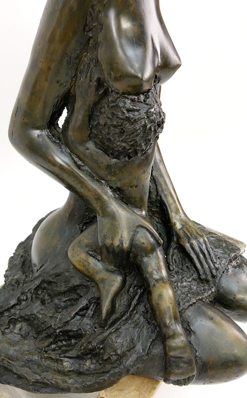 Andrew Posa, Canadian (B. 1938) Bronze Sculpture "Mother with Child" Signed and Numbered VIII. Rubbing to patina. 