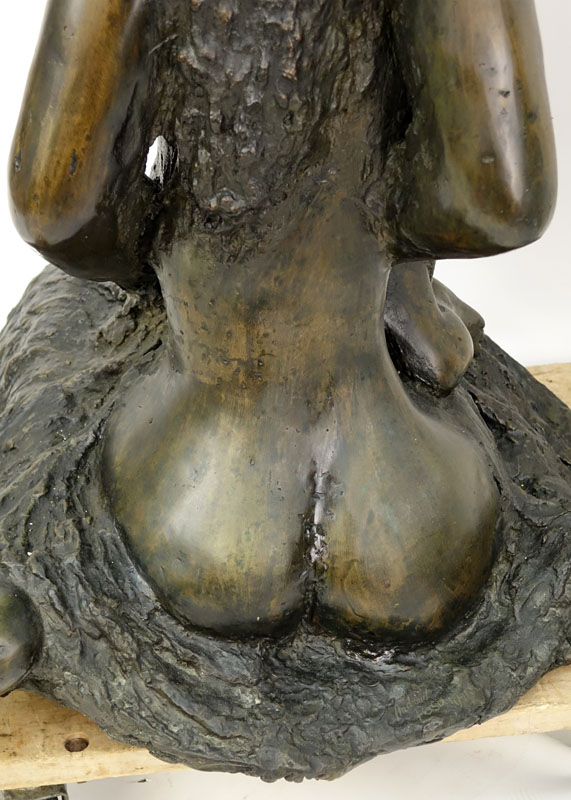 Andrew Posa, Canadian (B. 1938) Bronze Sculpture "Mother with Child" Signed and Numbered VIII. Rubbing to patina. 