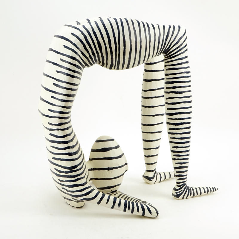 Jack Charney, American (20th C.) Ceramic Arched Acrobat Sculpture.