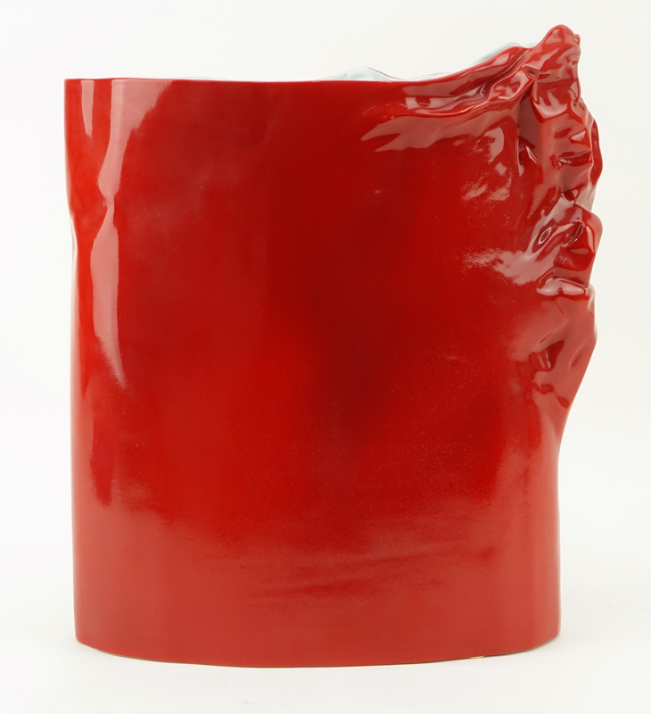 Contemporary Ceramic Sculpture Vase. Signed (illegible).