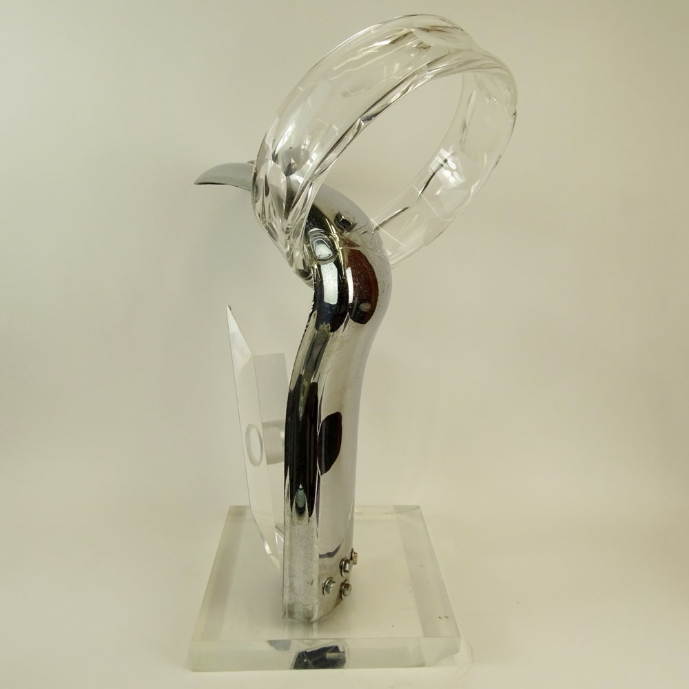 Rona Cutler Mid-Century Modern Lucite and Chrome Sculpture.