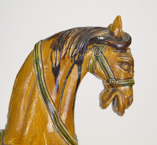 20th Century Chinese Tang-style Horse with Sancai Three Color Glaze.