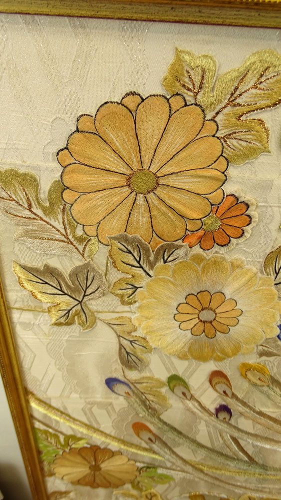 Vintage Japanese Embroidered Tapestry.