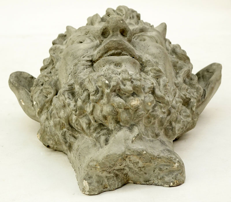 Bacchus Roman Deity Wall Hanging Pottery Bust.