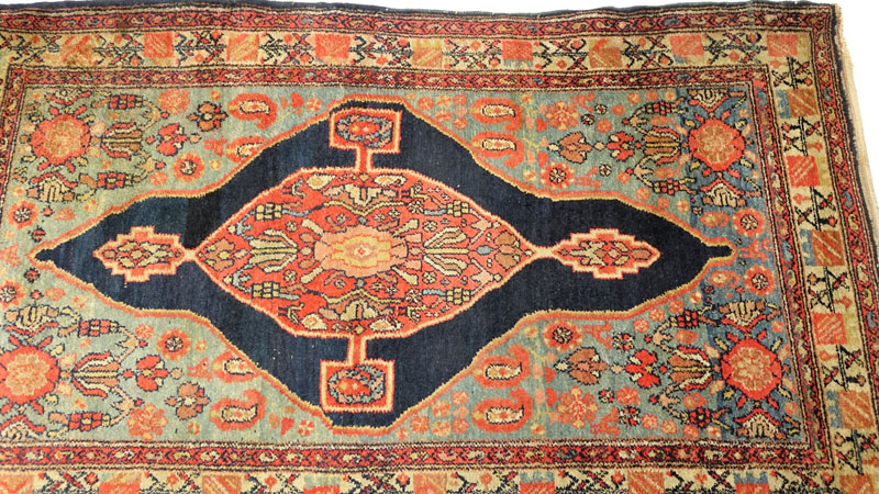 Semi Antique Rug. Loss to fringes, discoloration, stains. 