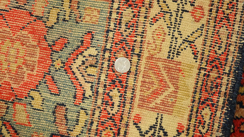 Semi Antique Rug. Loss to fringes, discoloration, stains. 