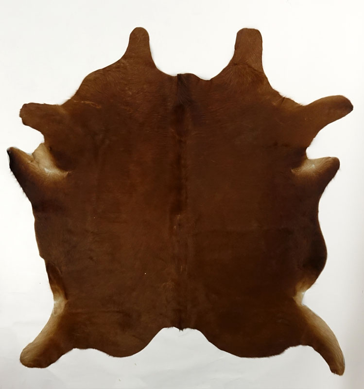 Modern Brown Cowhide Rug.