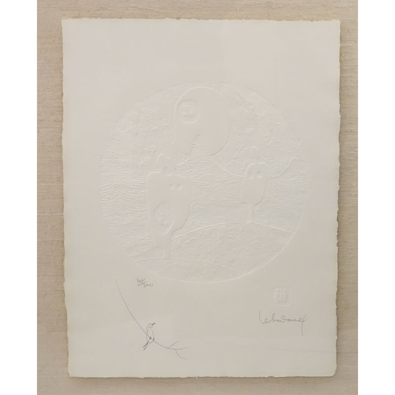 Lebadang Hoi, Vietnam (1922-2015) Abstract Lithograph on Paper Signed and Numbered 148/300 in Pencil. 