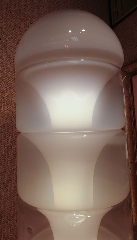 Attributed to Carlo Nason, Italian (b. 1936) Mid Century Mazzega Seven Stacked Glass Floor Lamp. 