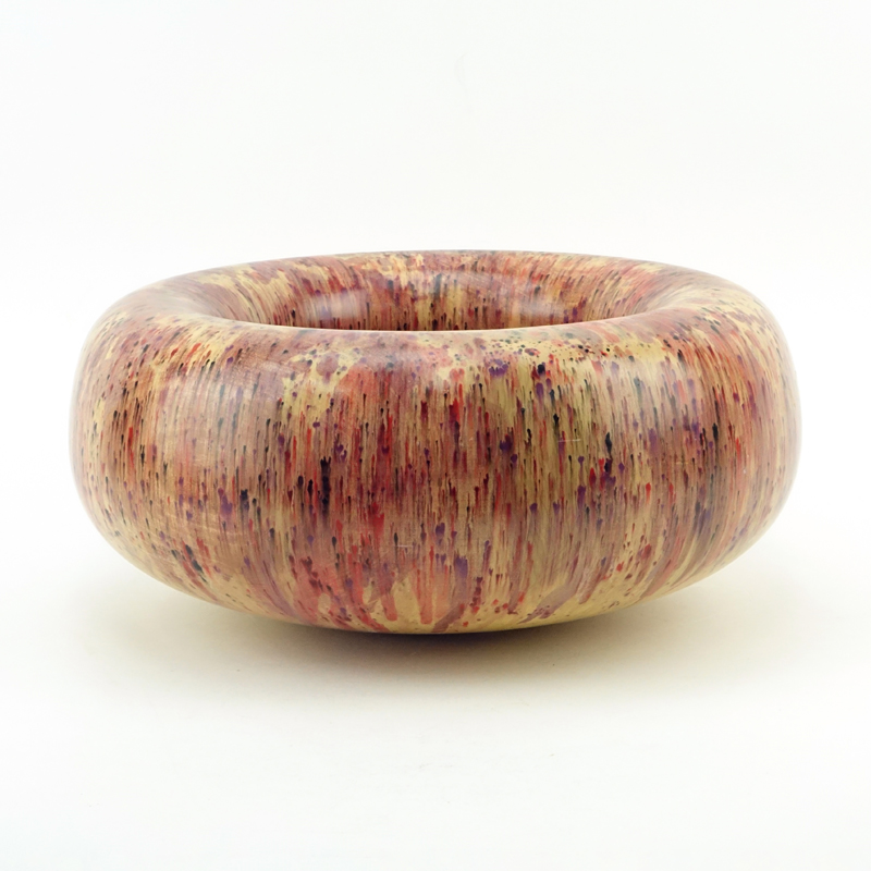 Hap Sakwa, American (B. 1950) Large turned wood bowl. "Torus". 