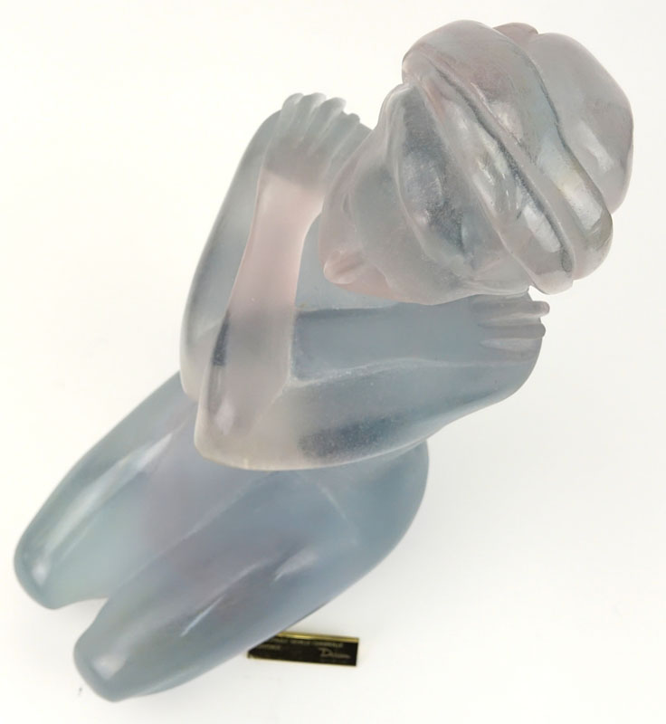 Daum Pate De Verre Art Glass Sculpture "Eurydice". Designed by Marie-Paule Deville-Chabrolle, French (b. 1952).