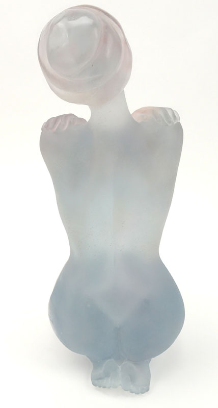 Daum Pate De Verre Art Glass Sculpture "Eurydice". Designed by Marie-Paule Deville-Chabrolle, French (b. 1952).