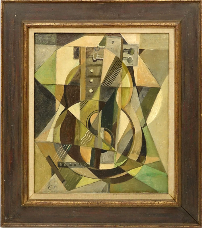 Attributed to Albert Gallatin, New York (1882-1952) Oil on Canvas "Composition" Signed Lower Left.