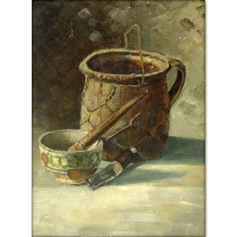 Early 20th Century Italian School Oil On Canvas "Still Life. 