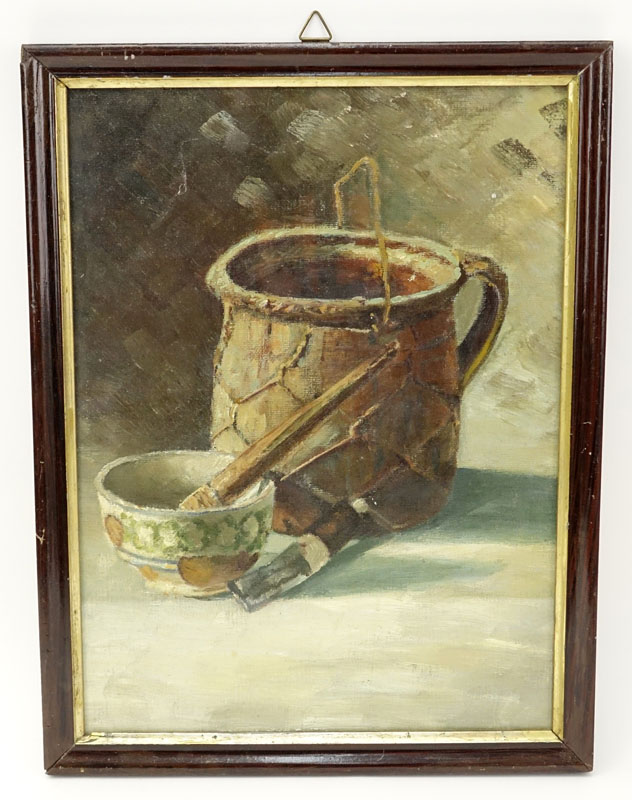 Early 20th Century Italian School Oil On Canvas "Still Life. 