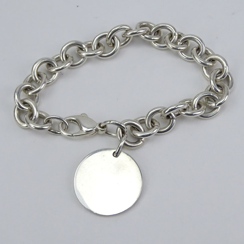 Vintage Tiffany & Co Sterling Silver Return to Tiffany Charm Bracelet.