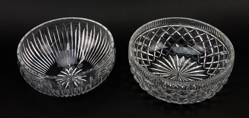 Two (2) Waterford Crystal Round Bowls. Each signed appropriately.