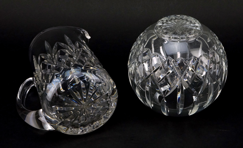 Two (2) Waterford Crystal Tableware. Includes: Pitcher along with rose bowl.