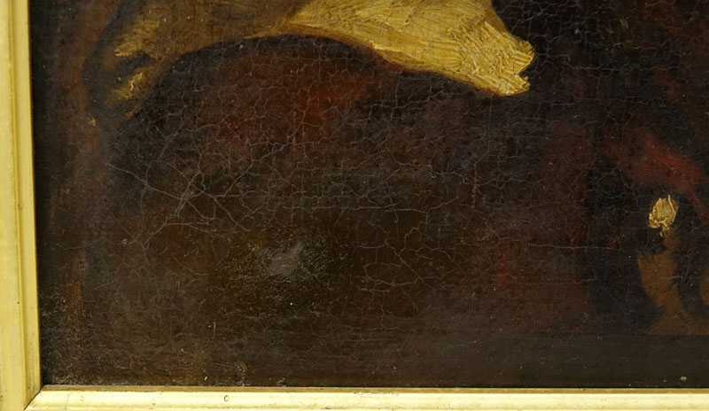 Early 20th Century Continental Oil On Canvas Laid Down On Board "Traveling Family".