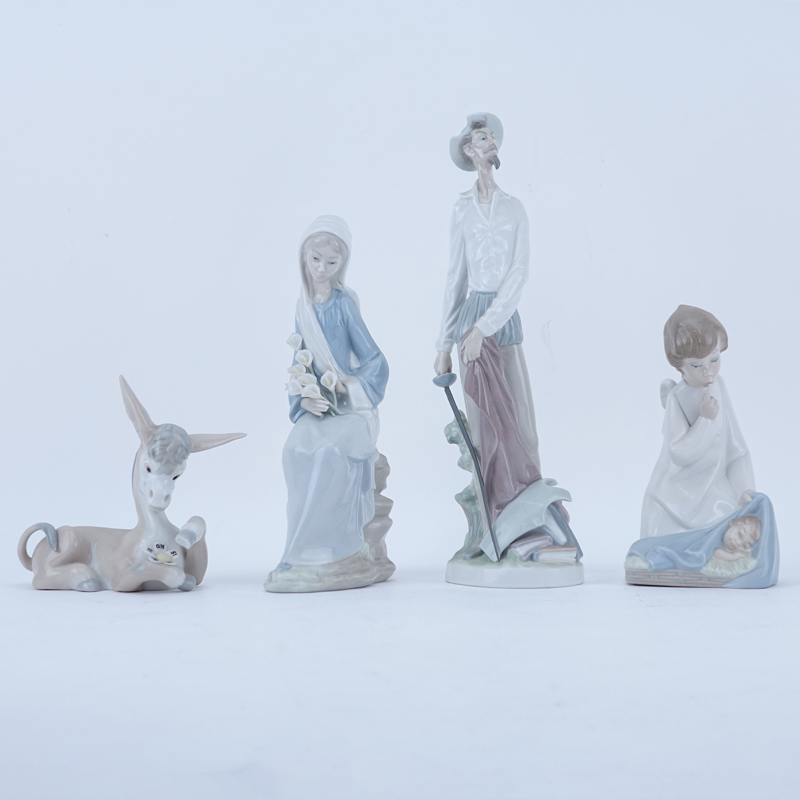 Lot of Four (4) Lladro Porcelain Figurines.