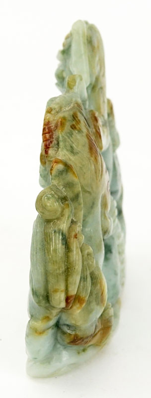 Chinese Carved Jade Carving of Two Foo Lions.