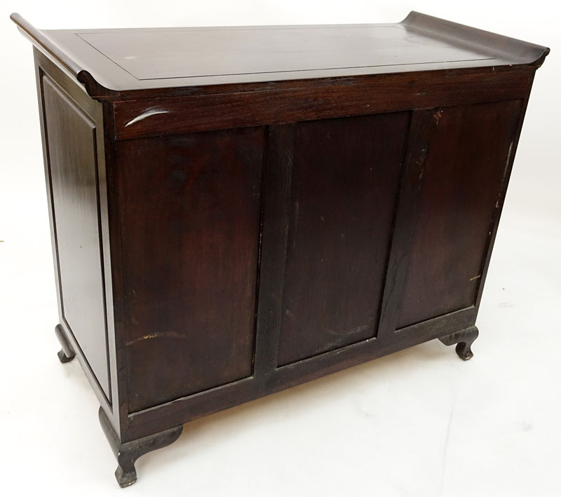 Mid Century Chinese Silverware Chest of Drawers with Brass Mounts.