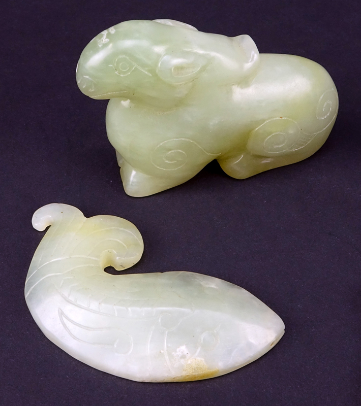 Collection of Seven (7) 19/20th Century Chinese Jade Carvings.