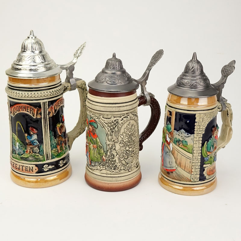 Three Modern German Steins.