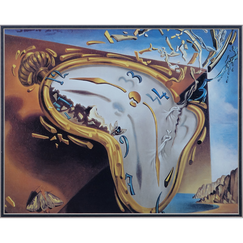 Salvador Dali Color Lithograph "Melting Watch". 