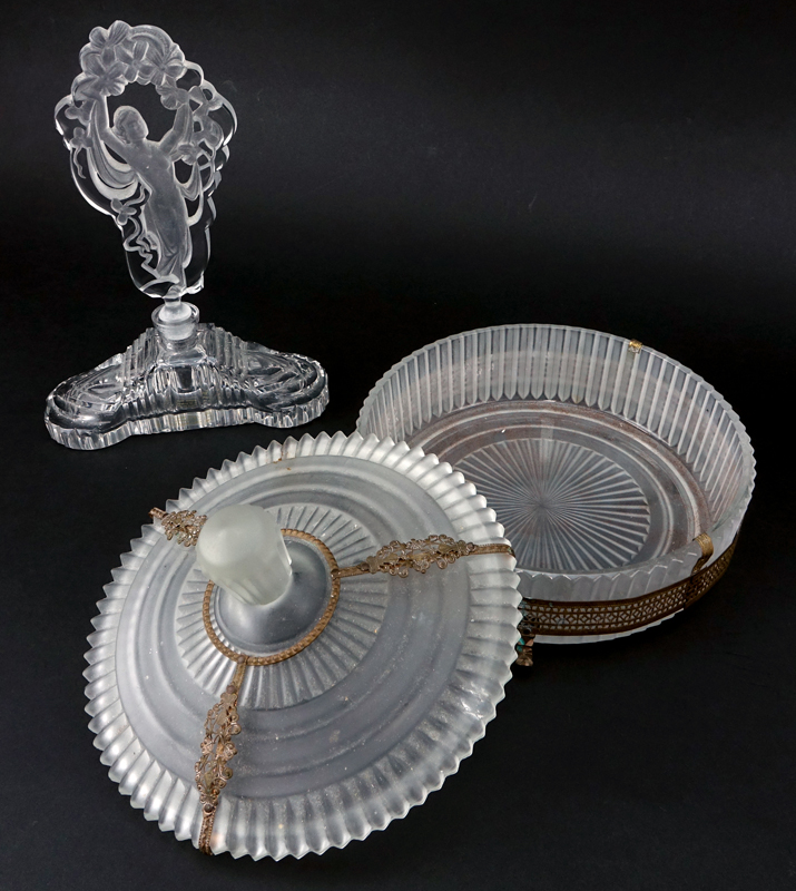Grouping of Five (5) Vintage Dresser Ware Items.