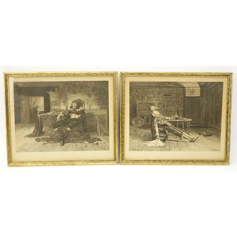 Pair of Antique Engravings After John Watson Nicol.