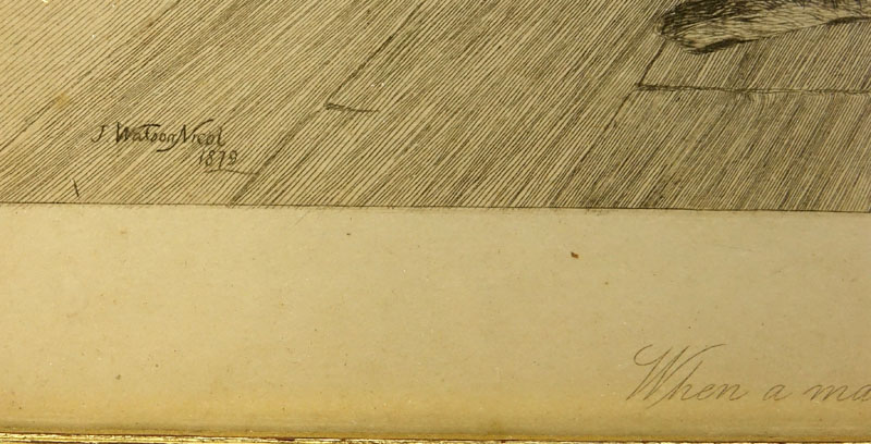 Pair of Antique Engravings After John Watson Nicol.