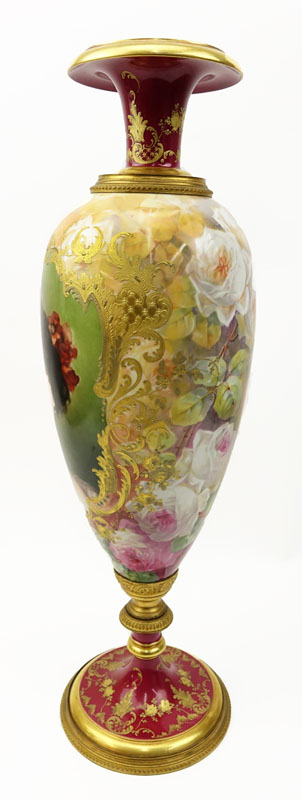 Large 19/20th Century Royal Vienna Hand Painted Portrait Vase.