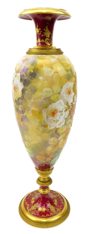 Large 19/20th Century Royal Vienna Hand Painted Portrait Vase.