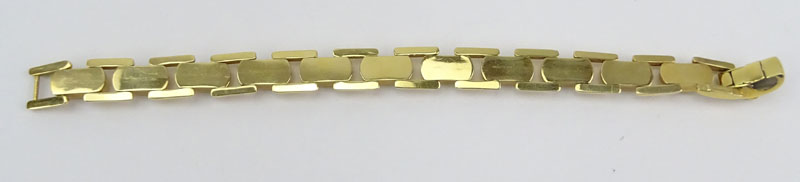 Vintage Italian 18 Karat Yellow Gold Link Bracelet.