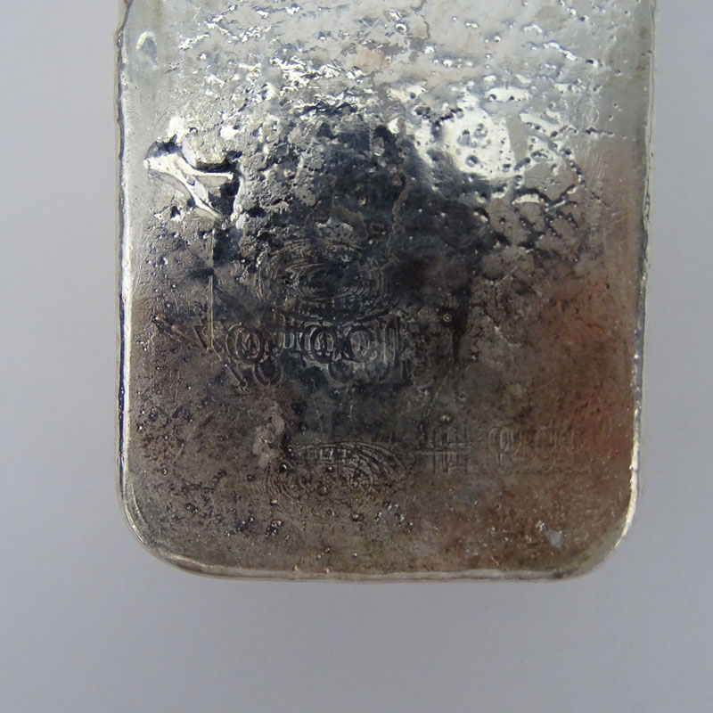 Johnson Matthey 100 oz. 9999 Pure Silver Bar, #A359199.