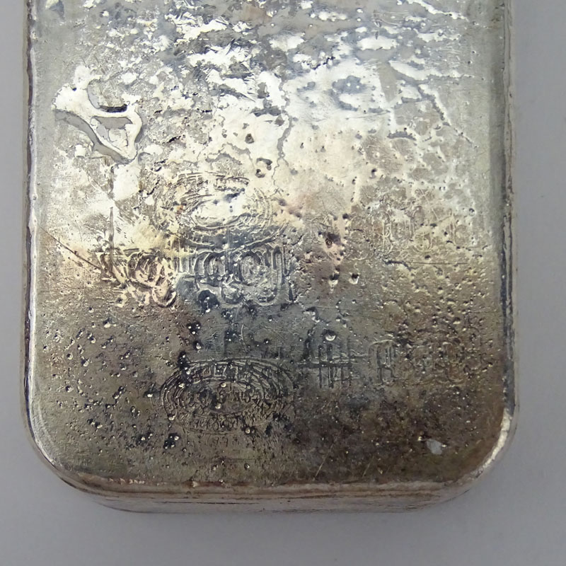 Johnson Matthey 100 oz. 9999 Pure Silver Bar, #A359199.