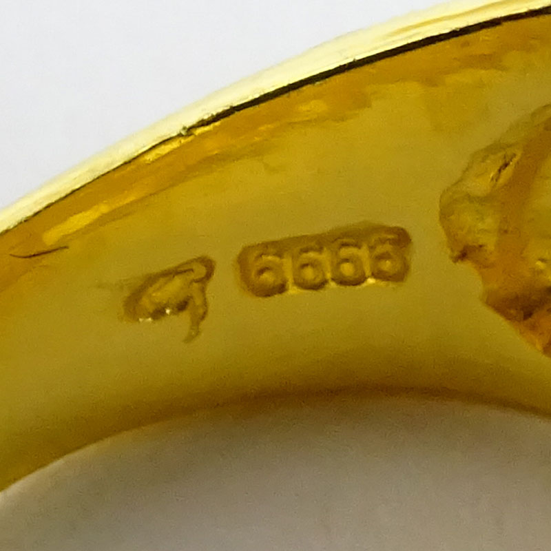 Collection of Five (5) 24 Karat Fine Yellow Gold Rings.