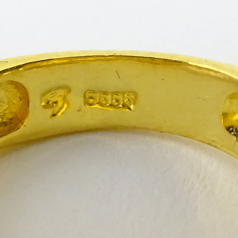 Collection of Five (5) 24 Karat Fine Yellow Gold Rings.