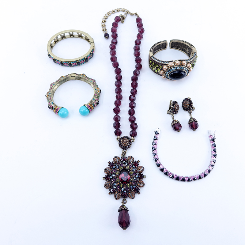 Collection of Seven (7) Pieces Designer Costume Jewelry.