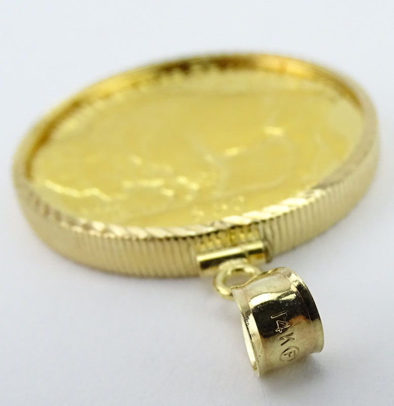 2006 American Buffalo $50 Gold Coin in 14 Karat Yellow Gold Pendant.