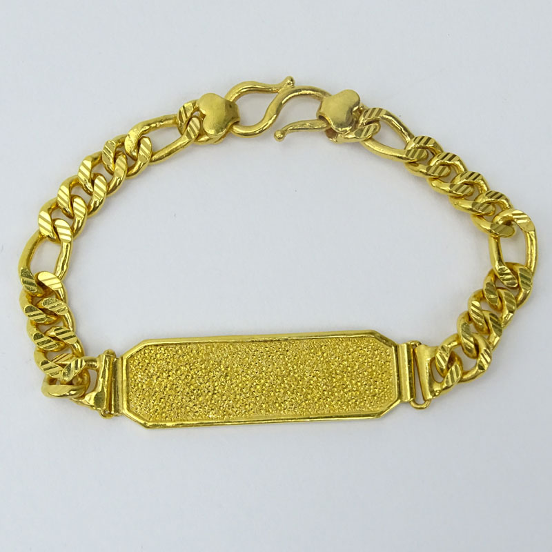 Vintage 24 Karat Fine Yellow Gold I.D. Bracelet.