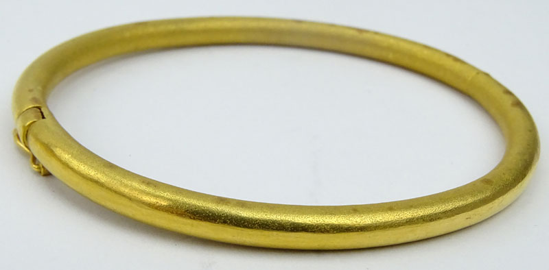 Three (3) Vintage Heavy 22 Karat Yellow Gold Hinged Bangle Bracelets