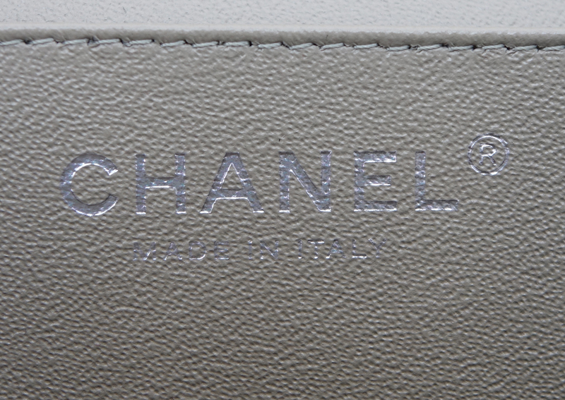Chanel Dark Beige Leather Flap Bag With Chain.