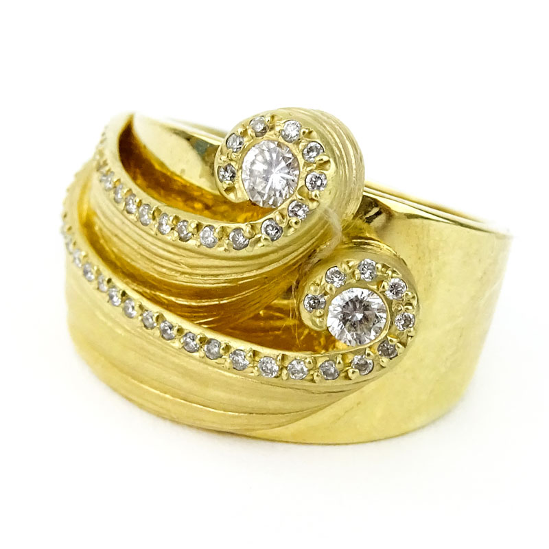 Vancox Approx. .75 Carat Diamond and 18 Karat Yellow Gold Ring.