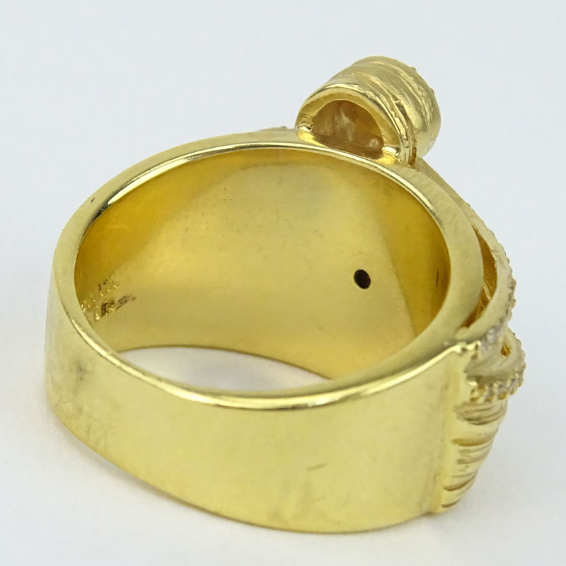 Vancox Approx. .75 Carat Diamond and 18 Karat Yellow Gold Ring.