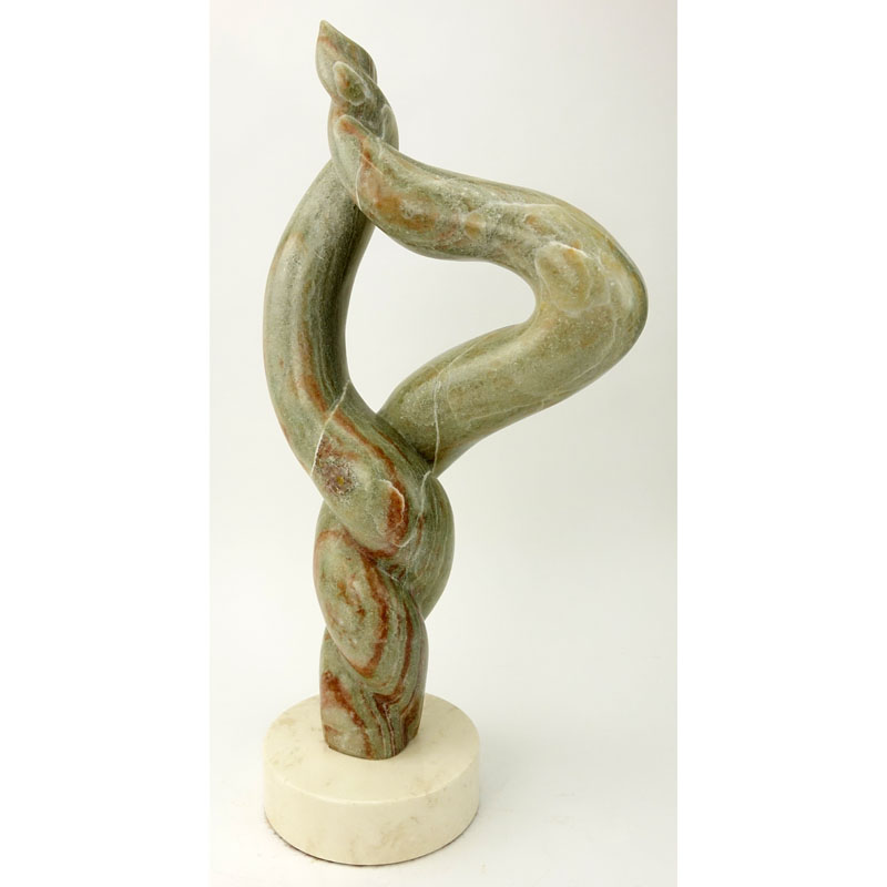 M. Bean Mid Century Abstract Marble Sculpture.